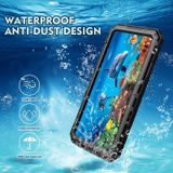 For iPhone 11 Pro Max Dustproof Shockproof Waterproof Silicone + Metal Protective Case(Black)