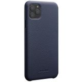 For iPhone 11 Pro QIALINO Shockproof Top-grain Leather Protective Case(Royal Blue)