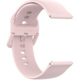 18mm Color Buckle Silicone Wrist Strap Watch Band for Fitbit Versa 2 / Versa / Versa Lite / Blaze(Pink)