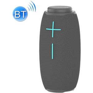 HOPESTAR P31 TWS Portable Outdoor Waterproof Lens-style Head Bluetooth Speaker with LED Color Light  Support Hands-free Call & U Disk & TF Card & 3.5mm AUX & FM (Grey)