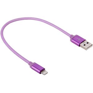 1m Net Style Metal Head 8 Pin to USB Data / Charger Cable  For iPhone X / iPhone 8 & 8 Plus / iPhone 7 & 7 Plus / iPhone 6 & 6s & 6 Plus & 6s Plus / iPhone 5 & 5S & SE & 5C / iPad(Purple)