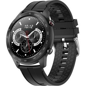 MX5 1.3 inch IPS Screen IP68 Waterproof Smart Watch  Support Bluetooth Call / Heart Rate Monitoring / Sleep Monitoring  Style: Silicone Strap(Black)