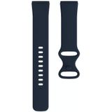 For Fitbit Versa 3 / Sense Silicone Replacement Strap Watchband(Navy Blue)