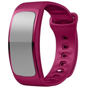 For Samsung Gear Fit2 Pro Silicone Replacement Strap Watchband  Size:S(Purple)