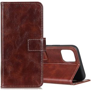 Voor Galaxy Note10 Lite/A81 retro Crazy Horse textuur horizontale Flip lederen draagtas met houder & kaartsleuven & fotolijstjes & portemonnee (bruin)