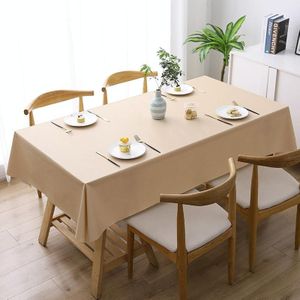 140x180cm Solid Color PVC Waterproof Oil-Proof And Scald-Proof Disposable Tablecloth(Champagne)