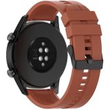 Voor Huawei Watch 3 Pro Nieuwe 22 mm siliconen zwarte gesp horlogeband (cabernet oranje)