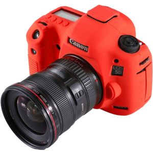 PULUZ Soft Silicone Protective Case for Canon EOS 5D Mark III / 5D3(Red)