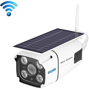 ESCAM QF260 1080P Solar Panel IP66 Waterproof WiFi IP Camera  Support Motion Detection / Night Vision / TF Card / Two-way Audio (White)