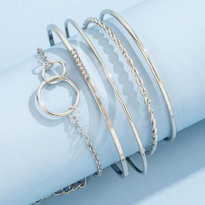 Leaf Diamond armband cirkel kantpatroon verstelbare armband