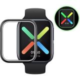 Voor OPPO Watch 46mm Smart Watch TPU beschermhoes  kleur: zwart+wit lichtgevend groen