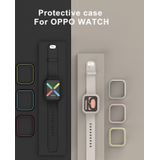 Voor OPPO Watch 46mm Smart Watch TPU beschermhoes  kleur: zwart+wit lichtgevend groen