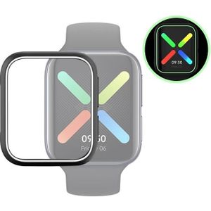 Voor OPPO Watch 46mm Smart Watch TPU beschermhoes  kleur: zwart+wit lichtgevend groen