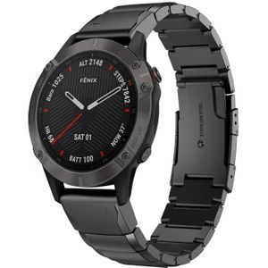 Voor Garmin Fenix 6 Sapphire GPS 22mm Tortoise Shell roestvrijstalen horlogeband