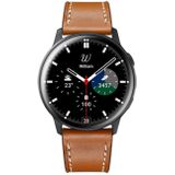 Voor Samsung Galaxy Watch 3 45mm Lederen Vervanging Strap Watchband (Brown)