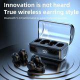 Oorclip Type Geluidsgeleiding Concept Bluetooth-oortelefoon met digitaal display Oplaadcompartiment