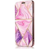 For Samsung Galaxy S9 Bronzing Plating PU + TPU Horizontal Flip Leather Case with Holder & Card Slot(Pink Purple)