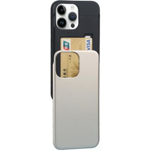 Voor iPhone 14 Pro GOOSPERY SKY SLIDE BUMPER Sliding Card Slot Phone Case (Goud)