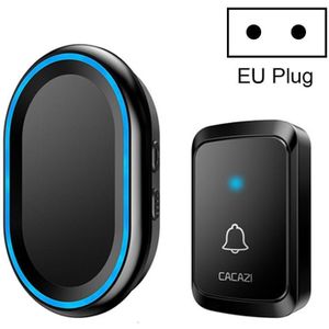 Cacazi A80 1 voor 1 draadloze muziekdeurbel zonder batterij  plug: EU -plug