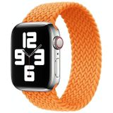 Metal Head Braided Nylon Solid Color Replacement Strap Watchband For Apple Watch Series 6 & SE & 5 & 4 40mm / 3 & 2 & 1 38mm  Size:L 155mm(Orange)