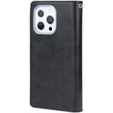 Voor iPhone 14 Pro MERCURY GOOSPERY MANSOOR 9 Kaartsleuven Lederen Case (Zwart)