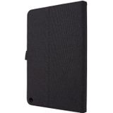 For Amazon Kindle Fire HD 10 2021 Horizontal Flip TPU + Fabric PU Leather Protective Case with Name Card Clip(Black)