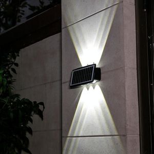6LED zonne-wandlamp buiten waterdichte op en neer tweekoppige spots (wit licht)