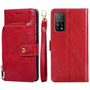 Zipper Bag PU + TPU Horizontal Flip Leather Case with Holder & Card Slot & Wallet & Lanyard For Xiaomi Redmi K30S(Red)