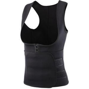 Breasted Shapers Corset Sweat-wicking Waistband Body Shaping Vest  Size:XL(Black)