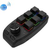Bluetooth Draadloos RGB Aangepast Mechanisch Toetsenbord 6 Toetsen 1 Knop Programmering Gaming Toetsenbord(Zwart)