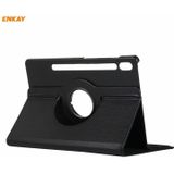 ENKAY for Samsung Galaxy Tab S7 11.0 T870 / T875 ENK-8012 360 Degree Rotation Litchi Texture Horizontal Flip PU Leather Smart Case with Holder & Sleep / Wake-up(Black)