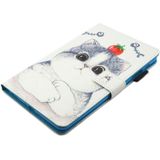 For Galaxy Tab A 8.0  / T380 & T385 Tomato and Cat Pattern Horizontal Flip Leather Case with Holder & Card Slots