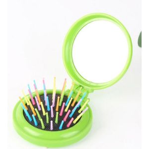 10 PCS Travel Easy To Carry Folding Massage Mirror Comb(Green)