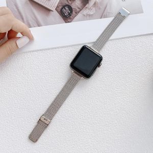 V-vormige gesp kleine taille stalen vervangende band horlogeband voor Apple Watch Series 7 45mm / 6 & SE & 5 & 4 44mm / 3 & 2 & 1 42mm
