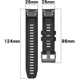 For Garmin Tactix 7 26mm Silicone Sport Pure Color Watch Band(Black)