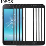 10 PCS voorscherm buitenglaslens voor Samsung Galaxy J2 Pro (2018)  J250F / DS (zwart)