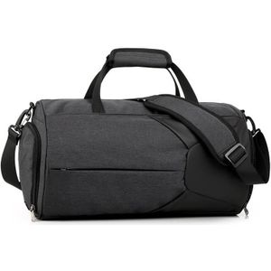 Sports Gym Bag Men Shoulder Portable Travel Luggage Bag Basketball Football Swimming Sports Training Bag  Size: 44 x 26 x 26cm(LTL116 Black)