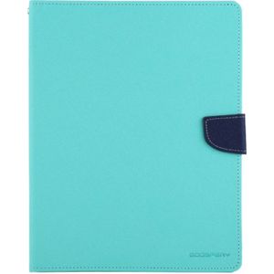 MERCURY GOOSPERY FANCY DIARY for iPad 4 / 3 / 2 Cross Texture Leather Case with Holder & Card slots & Wallet (Mint Green)