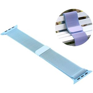 For Apple Watch Series 5 & 4 44mm / 3 & 2 & 1 42mm Color-changing Magnetic Nylon Watch Strap (Sky Blue)