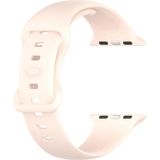 Silicone Replacement Watchbands  Size: Large Size For Apple Watch Series 6 & SE & 5 & 4 40mm / 3 & 2 & 1 38mm(Sand Pink)