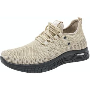 D06 mannen lente vliegende breien schoenen lace up sport casual schoenen  maat: 39