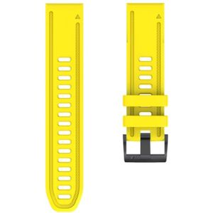 For Garmin Fenix 6S Quick Release Silicone Strap(Yellow)