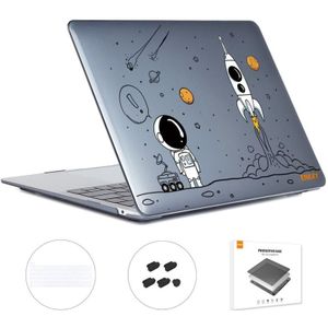 Voor MacBook Pro 16.1 A2141 ENKAY Hat-Prince 3 in 1 Spaceman Pattern Laotop Beschermende Crystal Case met TPU Keyboard Film/Anti-stof Pluggen  Versie: EU (Spaceman No.1)