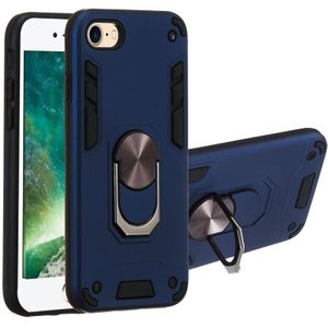 For iPhone SE 2020 / 8 / 7 2 in 1 Armour Series PC + TPU Protective Case with Ring Holder(Royal Blue)