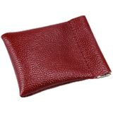 Fashion Solid Color PU Leather Coin Purse Women Men Small Mini Short Wallet Money Bags(Black)