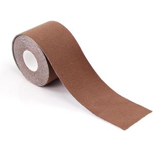 2 PCS Chest Stickers Sports Tape Muscle Stickers Elastic Fabric Nipple Stickers  Specification: 5cm x 5m(Dark Skin Color)