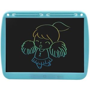 15inch Charging Tablet Doodle Message Double Writing Board LCD Children Drawing Board  Specification: Blue Colorful Lines (Blue)