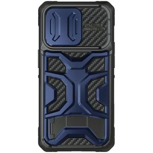 Voor iPhone 14 Pro NILLKIN Sliding Camera Cover Design TPU + PC Magnetische Telefoon Case (Blauw)