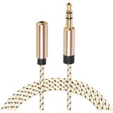 REXLIS 3596 3.5mm Male to Female Stereo Gold-plated Plug AUX / Earphone Cotton Braided Extension Cable for 3.5mm AUX Standard Digital Devices  Length: 3m