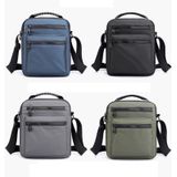 Men Casual Shoulder Bag Oxford Cloth Sports Crossbody Chest Bag(Black)